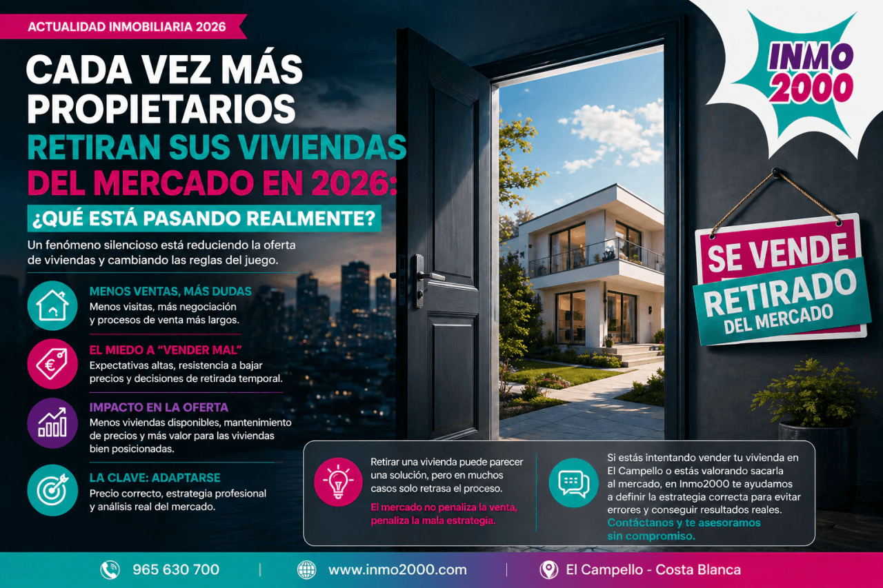 Cada vez más propietarios retiran sus viviendas del mercado en 2026: qué está pasando realmente