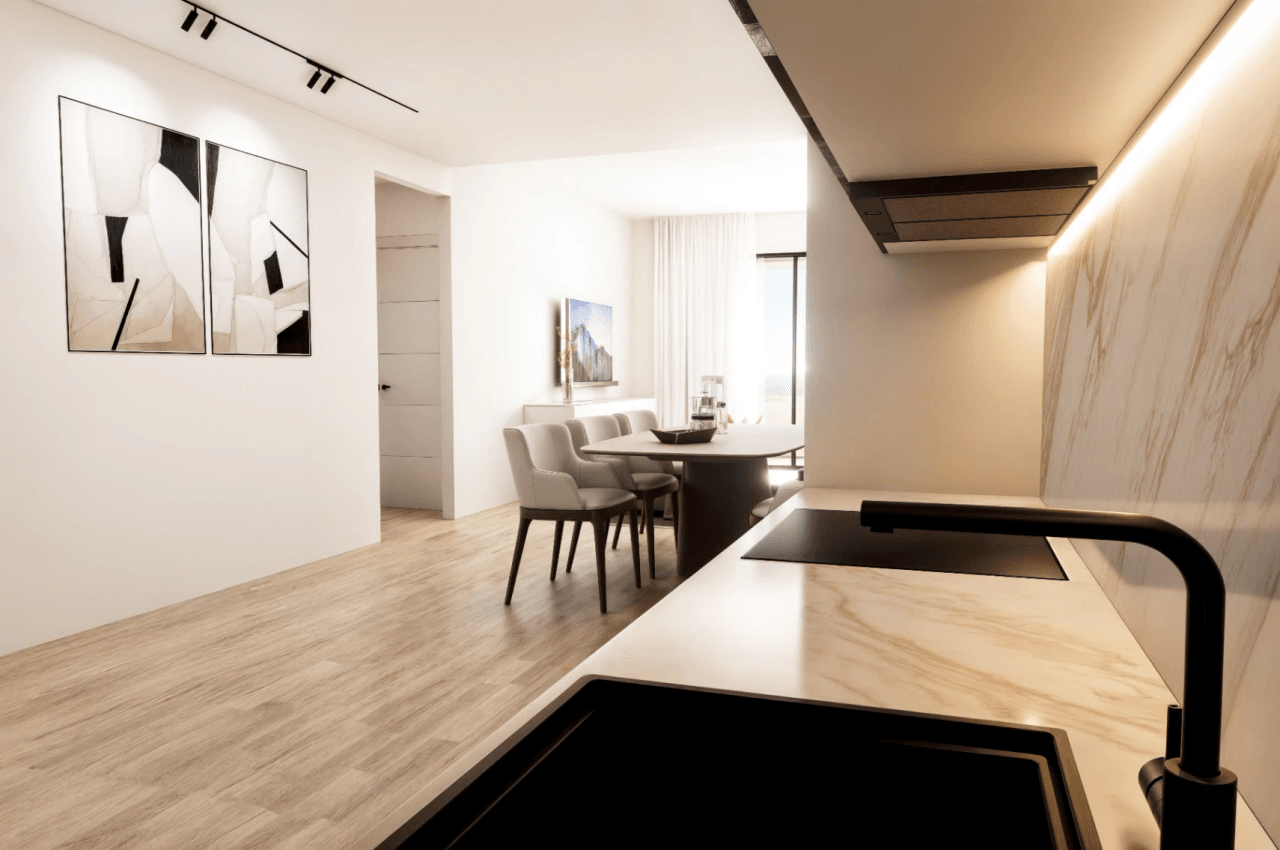 Ático moderno en Finestrat con 2 dormitorios y 2 baños.