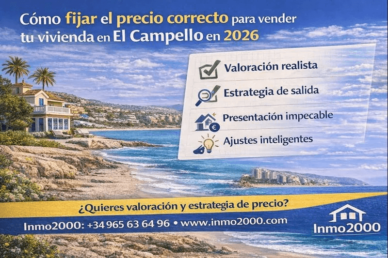 Cómo fijar el precio correcto para vender tu vivienda en El Campello en 2026 (sin perder dinero ni tiempo)